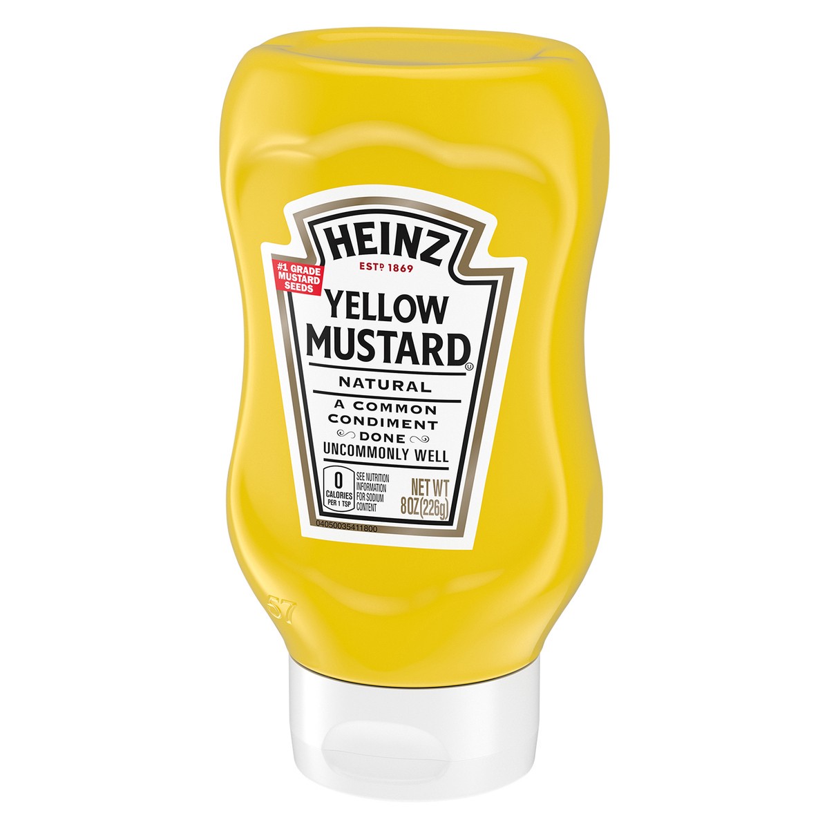 slide 6 of 9, Heinz 100% Natural Yellow Mustard, 8 oz Bottle, 8 oz