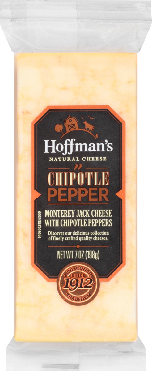 slide 4 of 8, Hoffman's Chipotle Pepper Monterey Jack Cheese with Chipotle Peppers, 7 oz Block, 7 oz