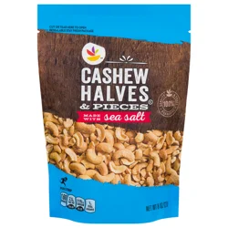 Giant Cashew Halves & Pieces Made with Sea Salt