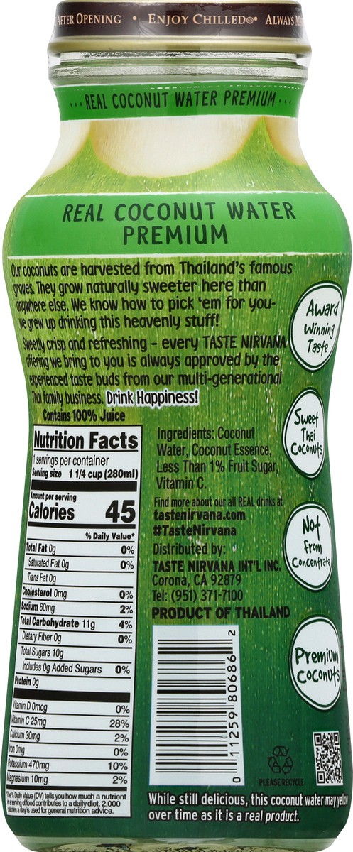 slide 4 of 13, Taste Nirvana Coconut Water - 9.5 fl oz, 9.5 fl oz