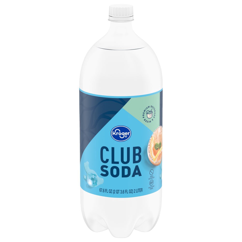 slide 3 of 3, Kroger Club Soda - 2 liter, 2 liter