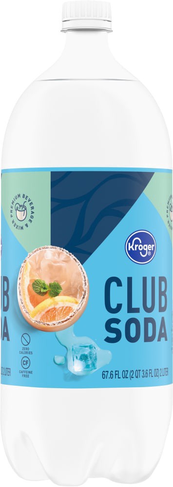 slide 2 of 3, Kroger Club Soda - 2 liter, 2 liter