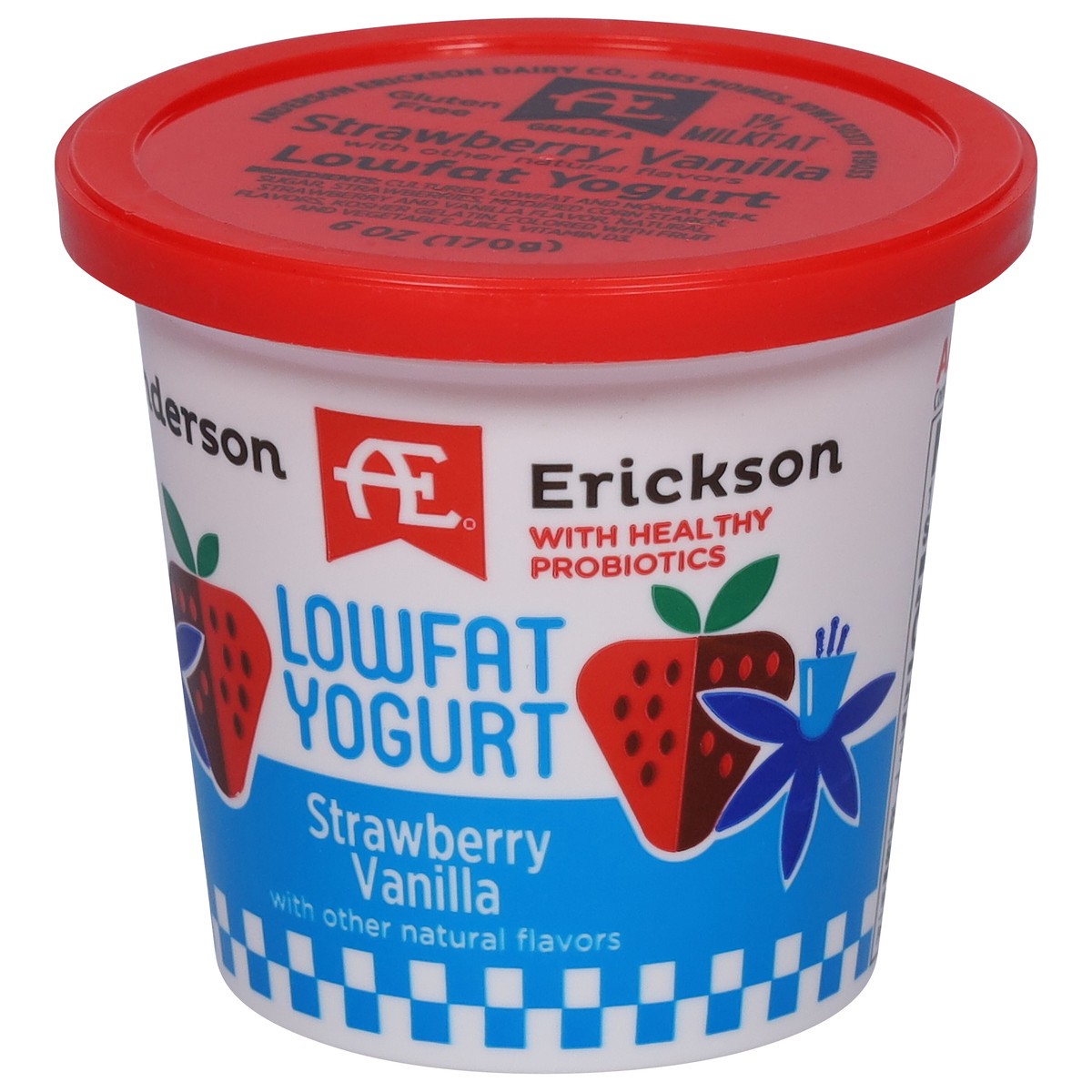 slide 4 of 9, Anderson Erickson Dairy Lowfat Strawberry Vanilla Yogurt 6 oz, 6 oz