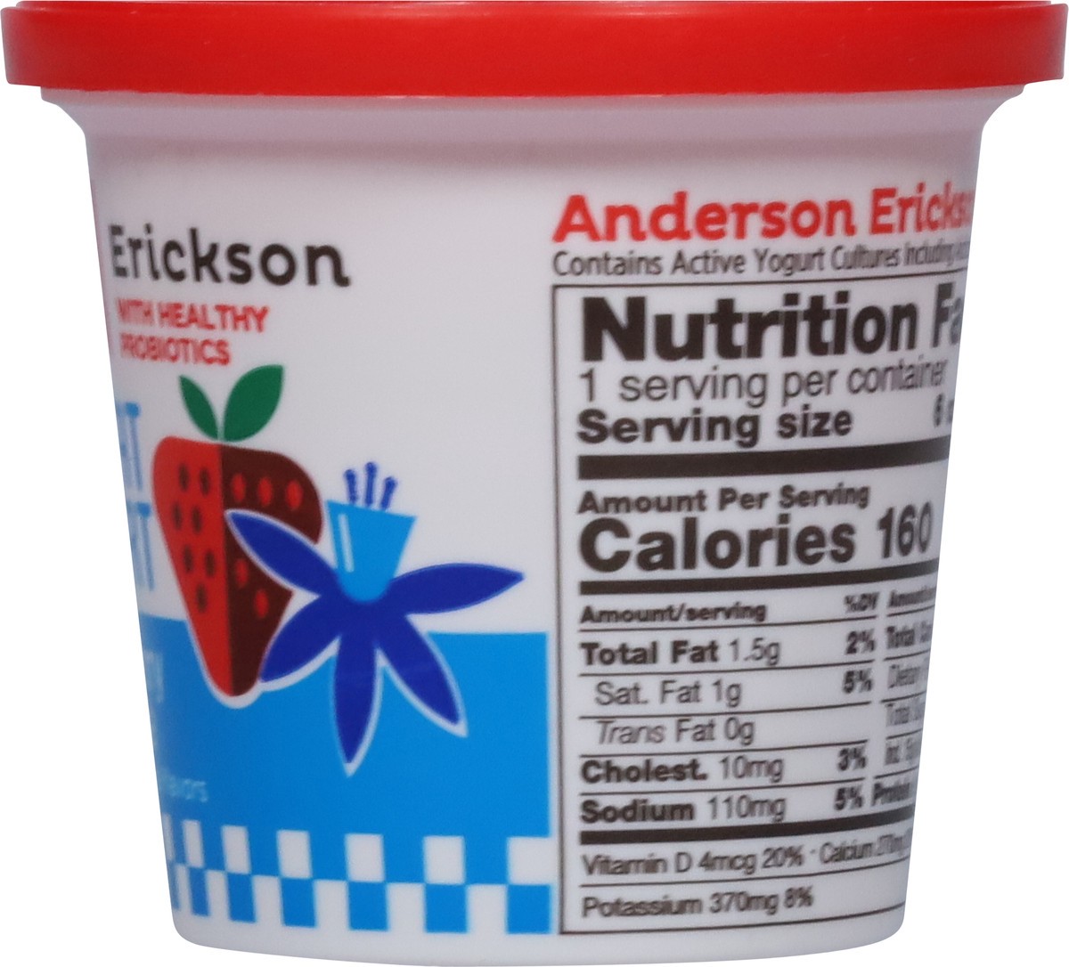 slide 9 of 9, Anderson Erickson Dairy Lowfat Strawberry Vanilla Yogurt 6 oz, 6 oz