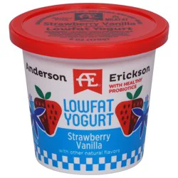 Anderson Erickson Dairy Lowfat Strawberry Vanilla Yogurt 6 oz