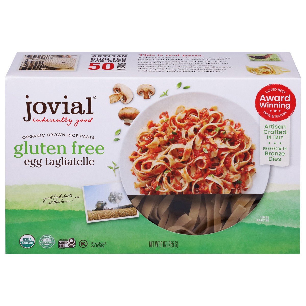 slide 1 of 1, Jovial Pasta Brown Rice Egg Tagliatelle Organic, 9 oz