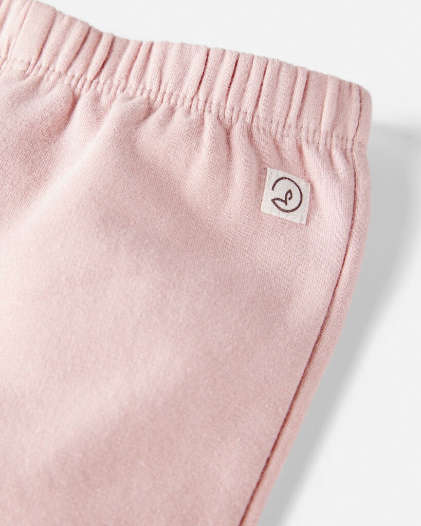 slide 3 of 5, Littleplanet Baby Girl 2-Pack Sweatpants Made with Organic Cotton Sweet Cream, Perfect Pink 18M, 1 ct