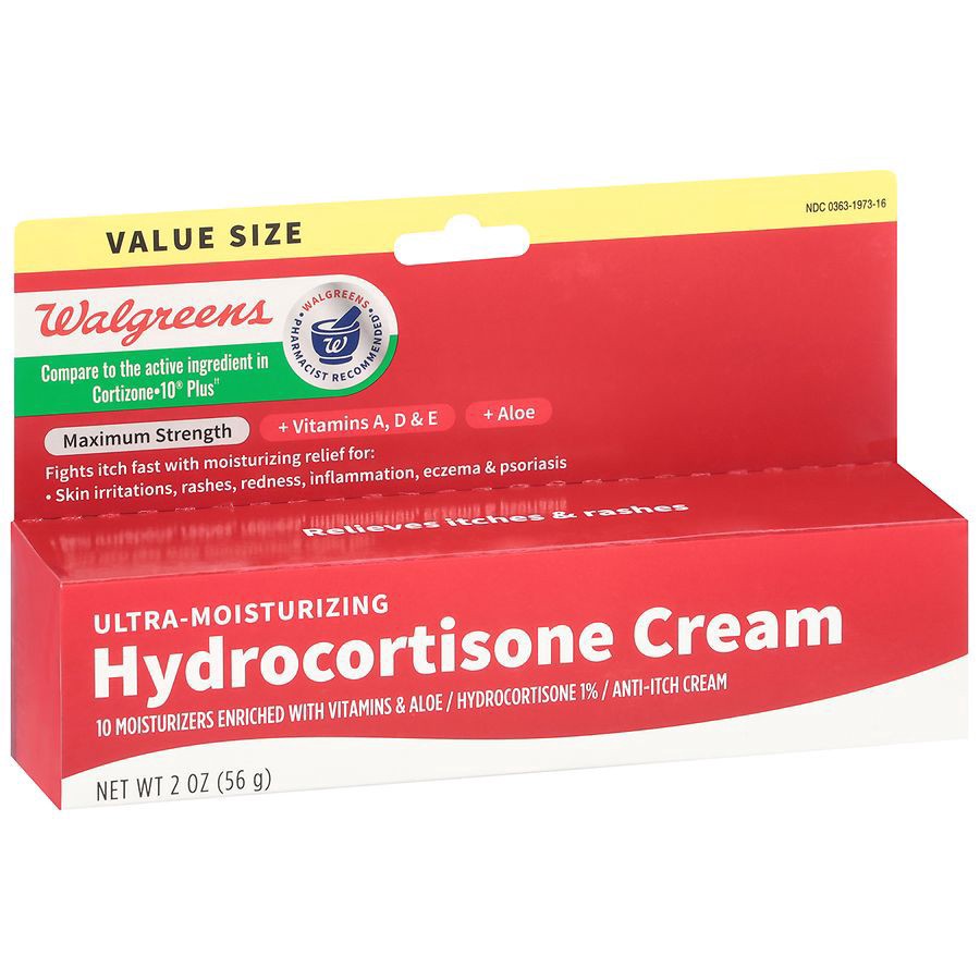 slide 2 of 5, Walgreens Hydrocortisone 1% Cream Plus 10 Moisturizers, 2 oz