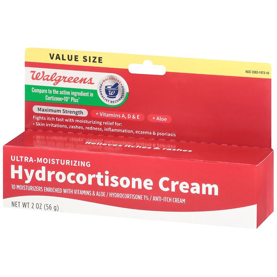 slide 3 of 5, Walgreens Hydrocortisone 1% Cream Plus 10 Moisturizers, 2 oz