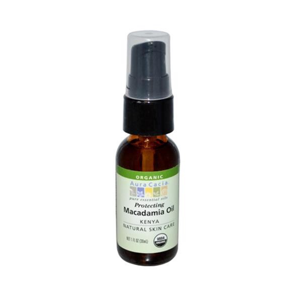 slide 1 of 1, Aura Cacia Macadamia Oil Organic Protecting Kenya, 1 oz