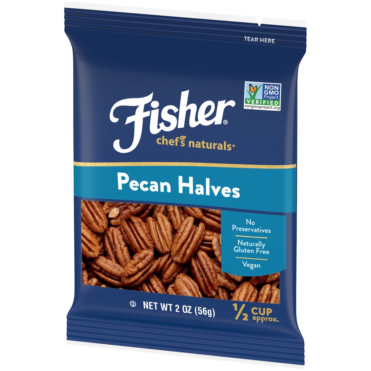 slide 3 of 9, Fisher Pecan Halves, 2 oz