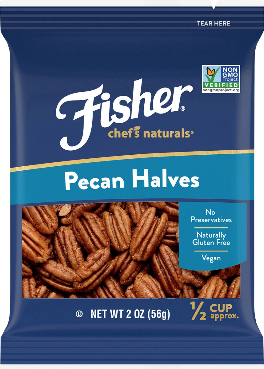 slide 1 of 9, Fisher Pecan Halves, 2 oz