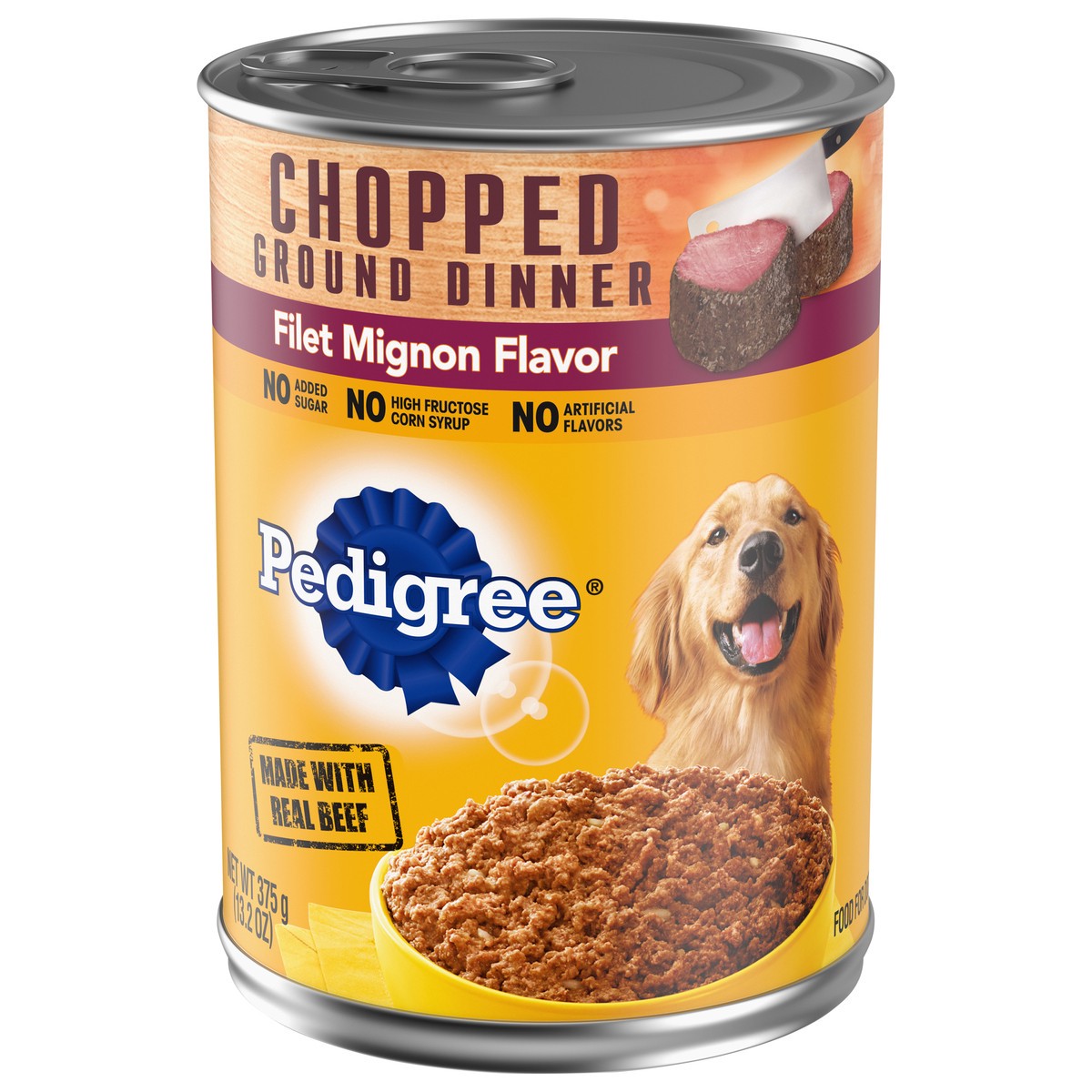 slide 6 of 9, Pedigree Chopped Ground Dinner Wet Dog Food with Beef Filet Mignon Flavor - 13.2oz, 13.2 oz