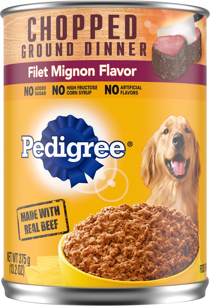 slide 8 of 9, Pedigree Chopped Ground Dinner Wet Dog Food with Beef Filet Mignon Flavor - 13.2oz, 13.2 oz