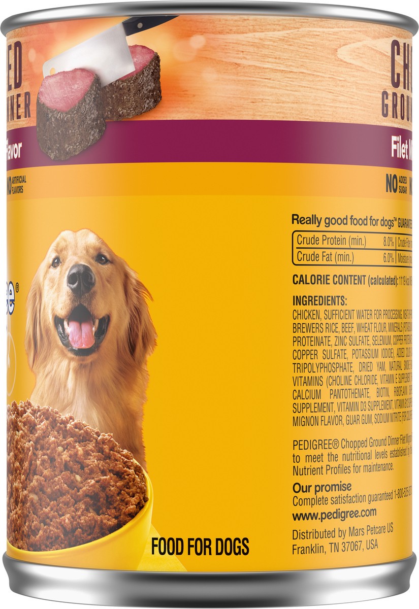 slide 9 of 9, Pedigree Chopped Ground Dinner Wet Dog Food with Beef Filet Mignon Flavor - 13.2oz, 13.2 oz