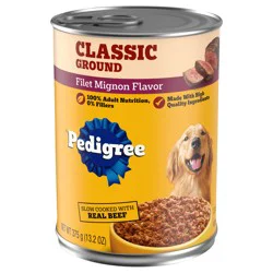 Pedigree Chopped Ground Dinner Filet Mignon Flavor Food for Dogs 13.2 oz