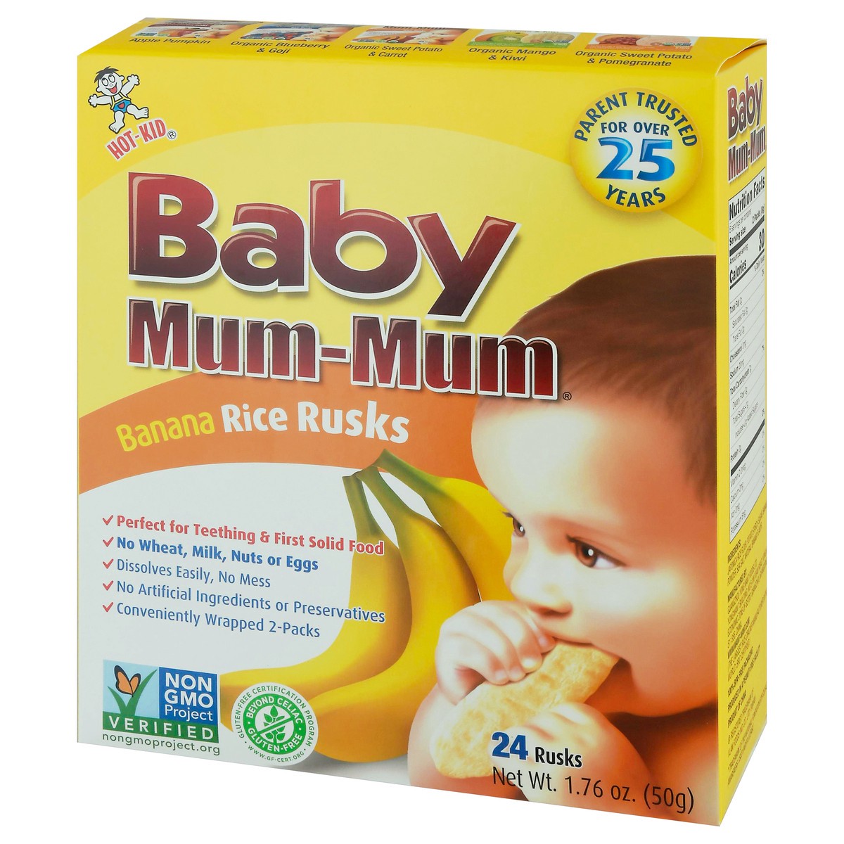 slide 4 of 14, Mum-Mum Baby Banana Rice Rusks 24 ea, 24 ct