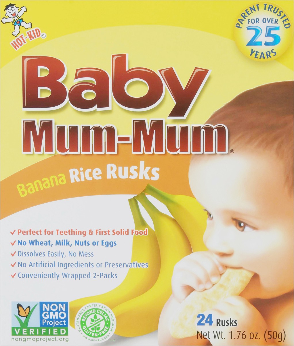 slide 6 of 14, Mum-Mum Baby Banana Rice Rusks 24 ea, 24 ct