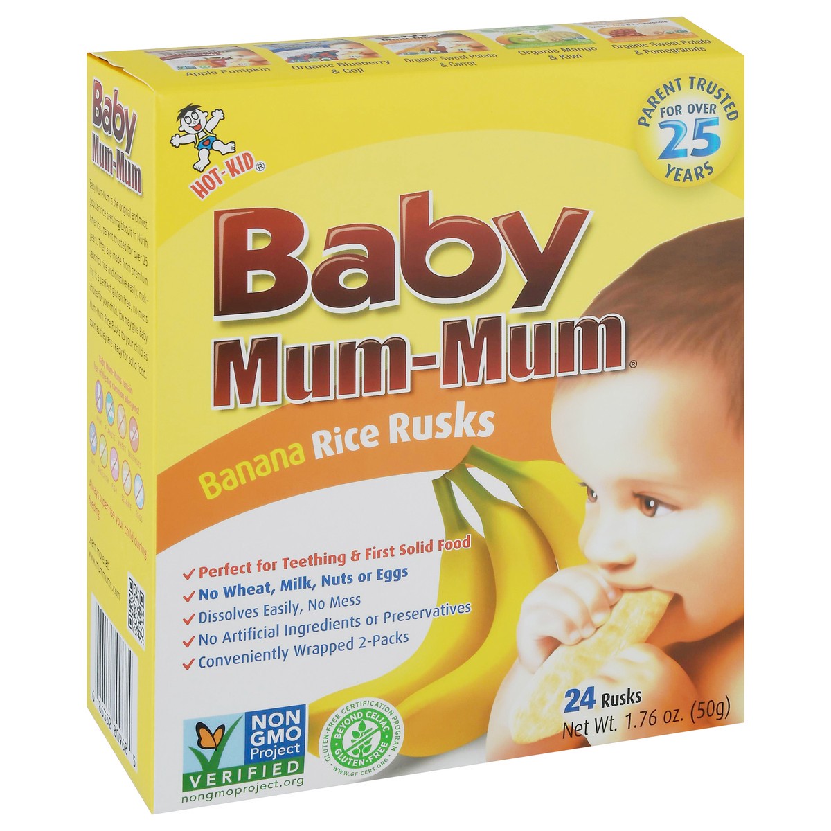 slide 8 of 14, Mum-Mum Baby Banana Rice Rusks 24 ea, 24 ct