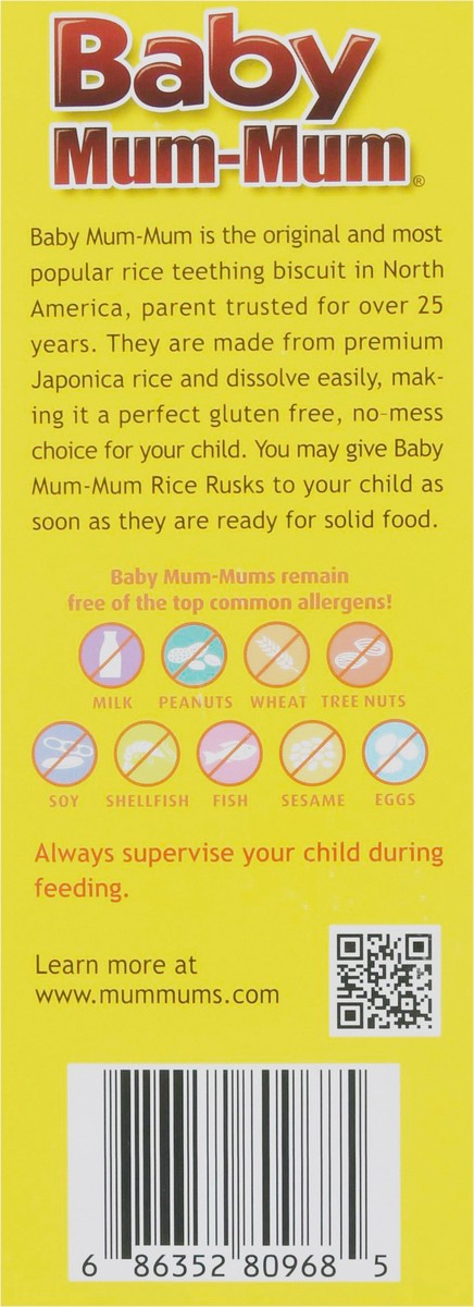 slide 3 of 14, Mum-Mum Baby Banana Rice Rusks 24 ea, 24 ct