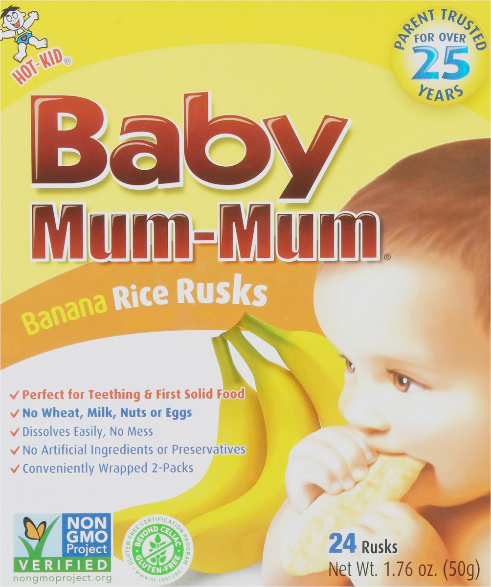 slide 14 of 14, Mum-Mum Baby Banana Rice Rusks 24 ea, 24 ct