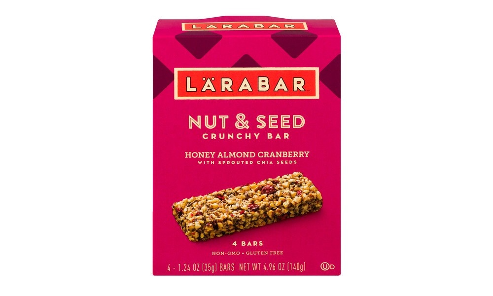 slide 3 of 3, LÄRABAR Honey Almond Cranberry Nut & Seed Crunchy Bar, 4.96 oz