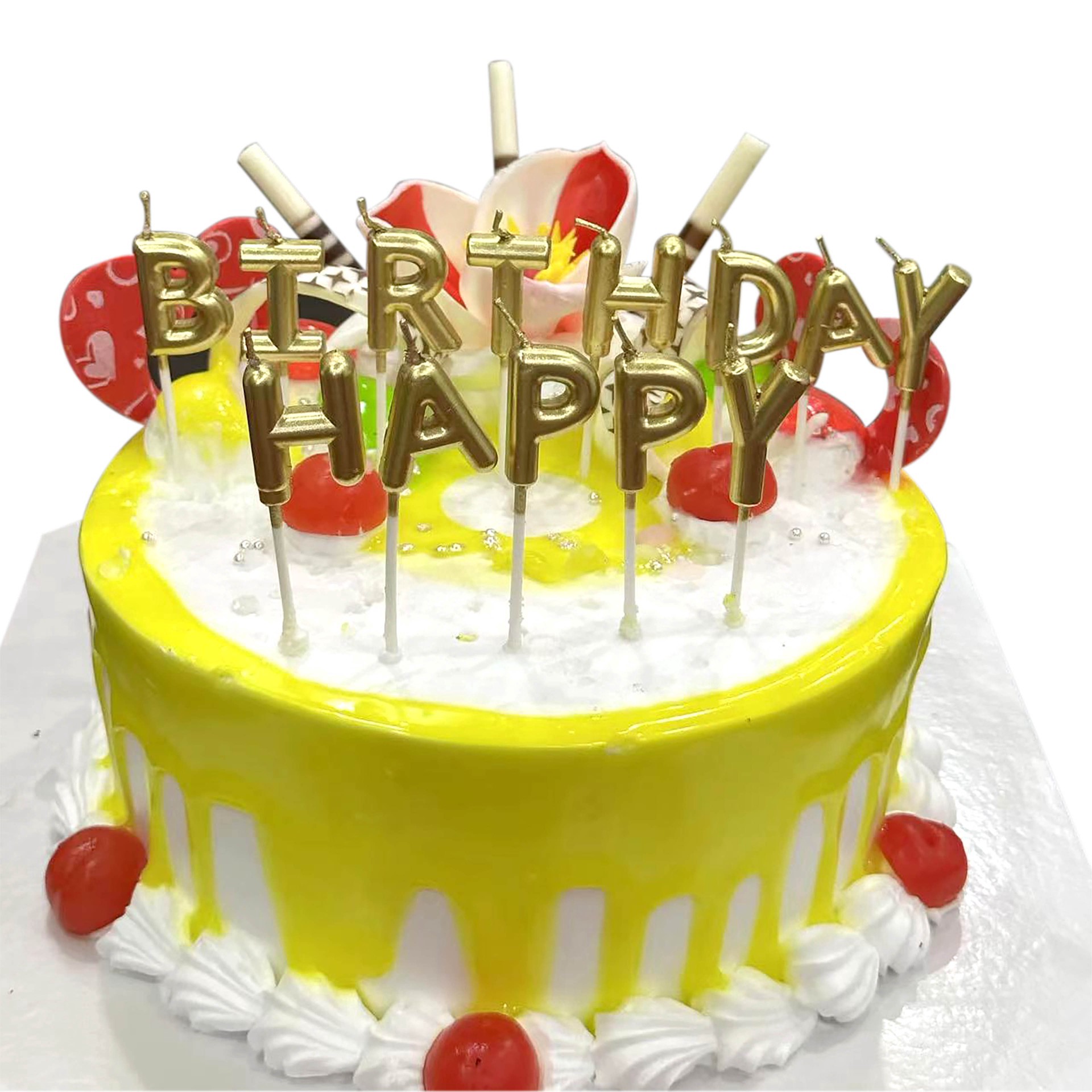 slide 6 of 15, Gold Birthday Candle Set By Celebrate It, 4.2 in x 4 in