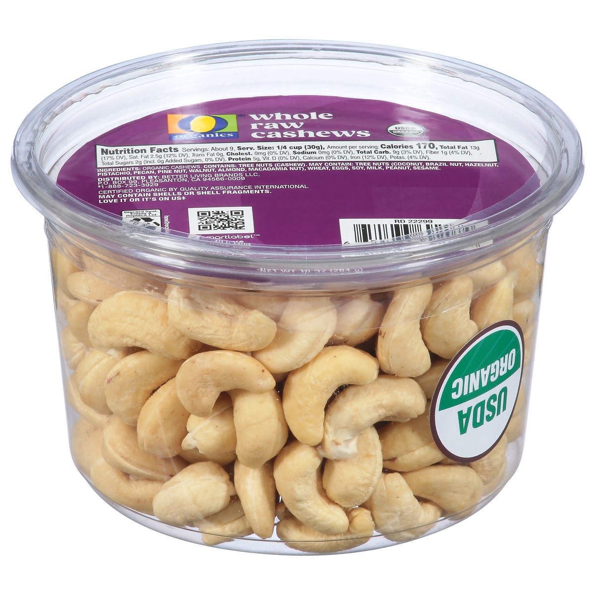 slide 1 of 9, DSD Merchandisers Cashews Raw Organic - 10 Oz, 10 oz