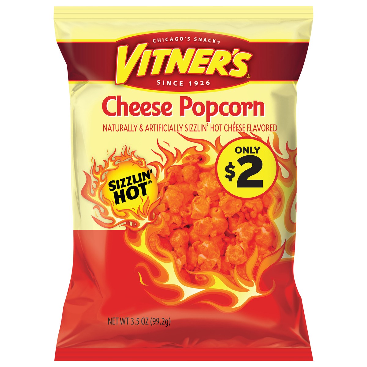 slide 9 of 9, Vitner's 3.5 oz Vitner's Sizzlin' Hot Popcorn, 3.5 oz
