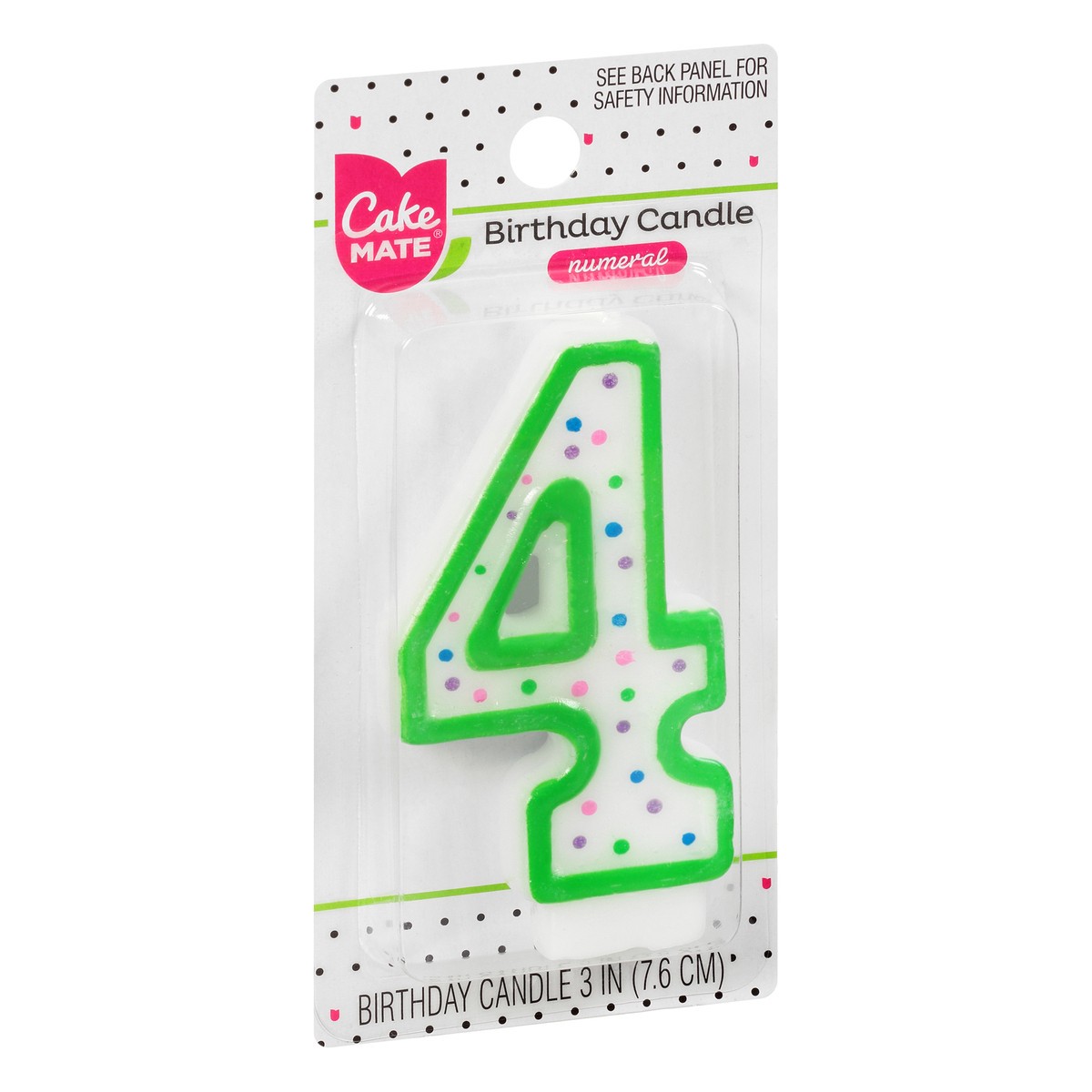 slide 2 of 9, Cake Mate 3 Inch 4 Numeral Birthday Candle 1 ea, 1 ea