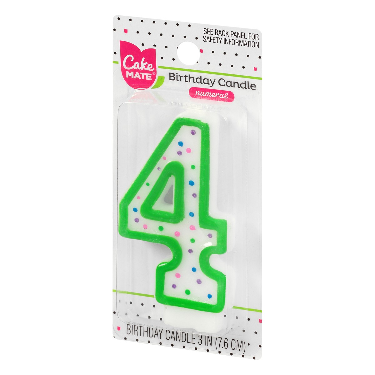 slide 3 of 9, Cake Mate 3 Inch 4 Numeral Birthday Candle 1 ea, 1 ea