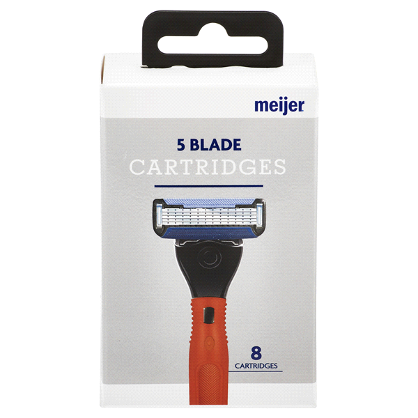 slide 1 of 2, Meijer 5 Blade Shave Kit Cartridge Refill, 8 ct