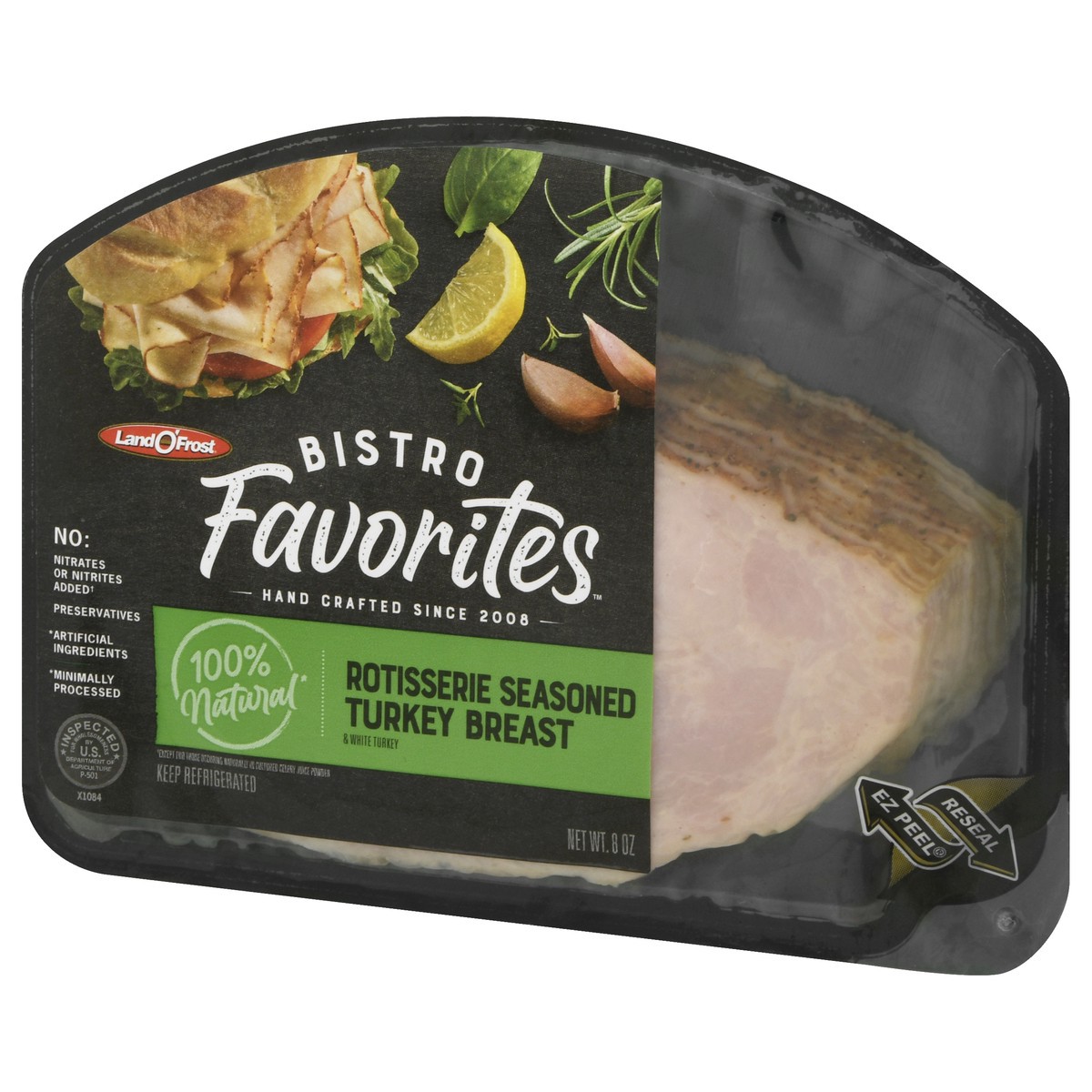 slide 4 of 9, Land O' Frost Bistro Favorites Rotisserie Seasoned Turkey Breast, 8 oz