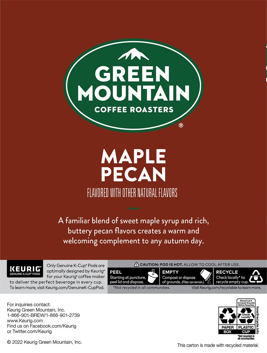 slide 2 of 7, Green Mountain Coffee Roasters Maple Pecan Coffee,Keurig K-Cup Pods, Light Roast- 24 ct, 24 ct