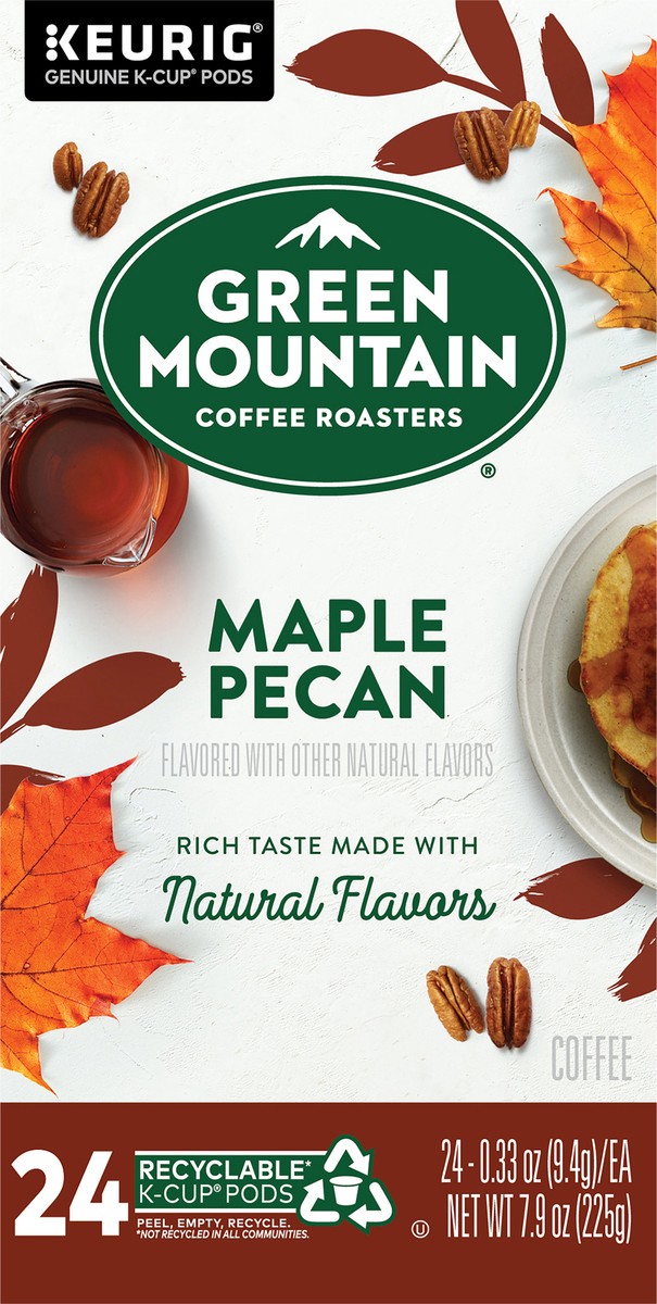 slide 7 of 7, Green Mountain Coffee Roasters Maple Pecan Coffee,Keurig K-Cup Pods, Light Roast- 24 ct, 24 ct