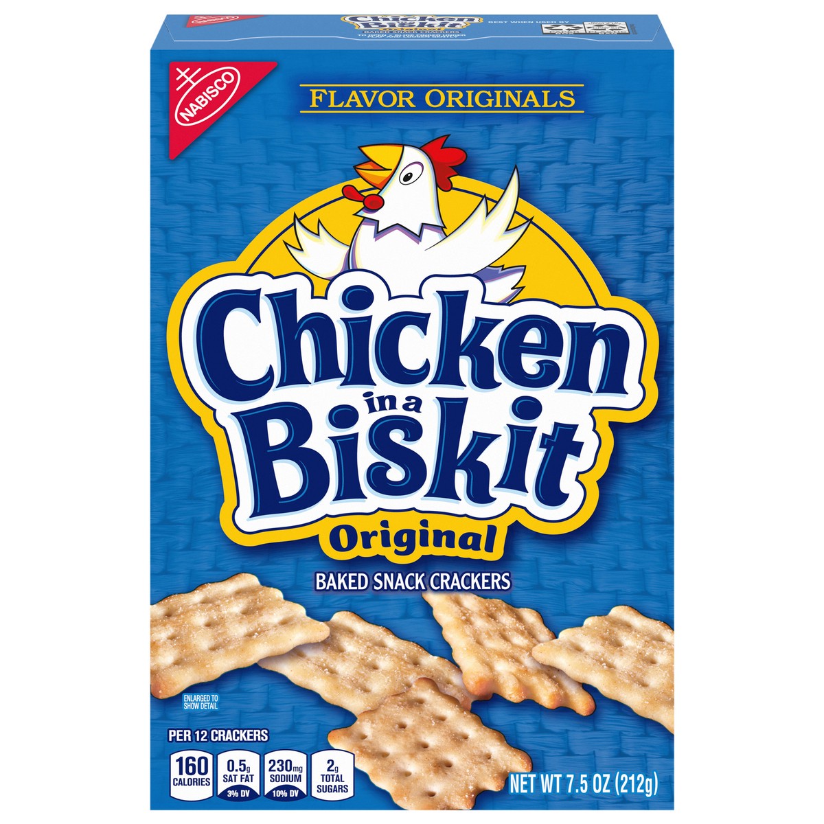 slide 1 of 9, Chicken in a Biskit Original Baked Snack Crackers, Lunch Snacks, 7.5 oz, 7.5 oz