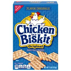 Chicken in a Biskit Original Baked Snack Crackers, Lunch Snacks, 7.5 oz