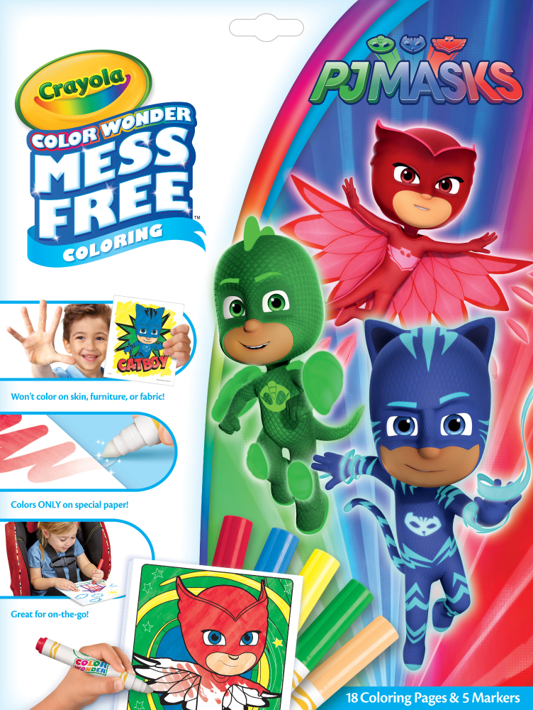 slide 1 of 1, Crayola Color Wonder Pj Masks Coloring Foldalope, 1 ct