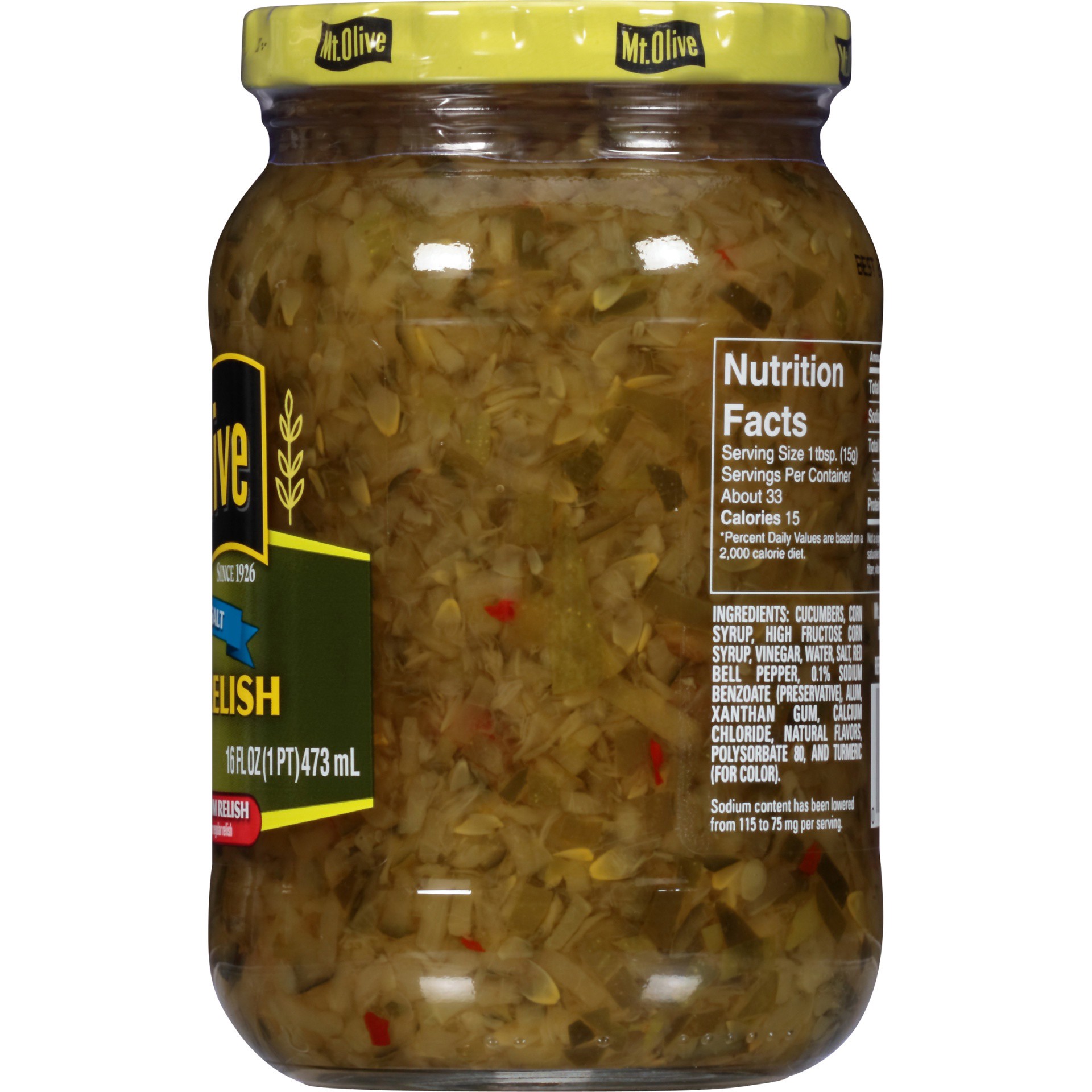 slide 3 of 6, Mt. Olive Reduced Sodium Sweet Relish, 16 oz