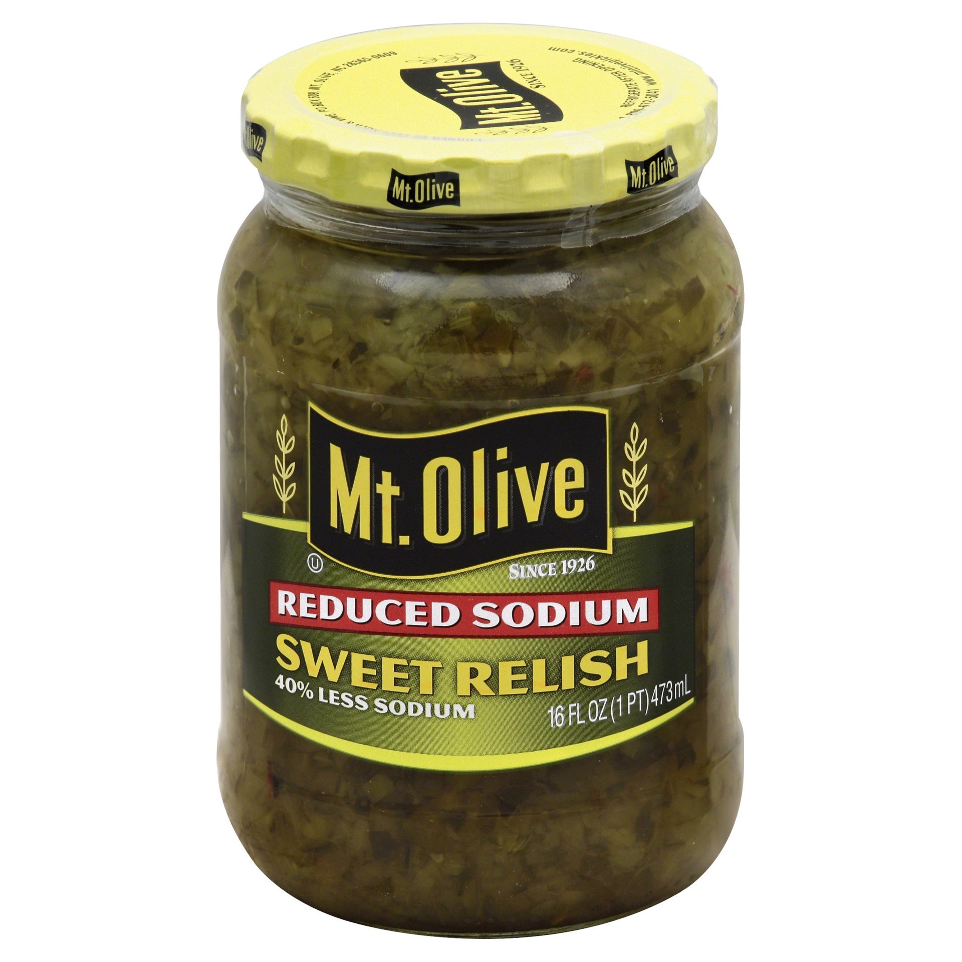 slide 1 of 6, Mt. Olive Reduced Sodium Sweet Relish, 16 oz