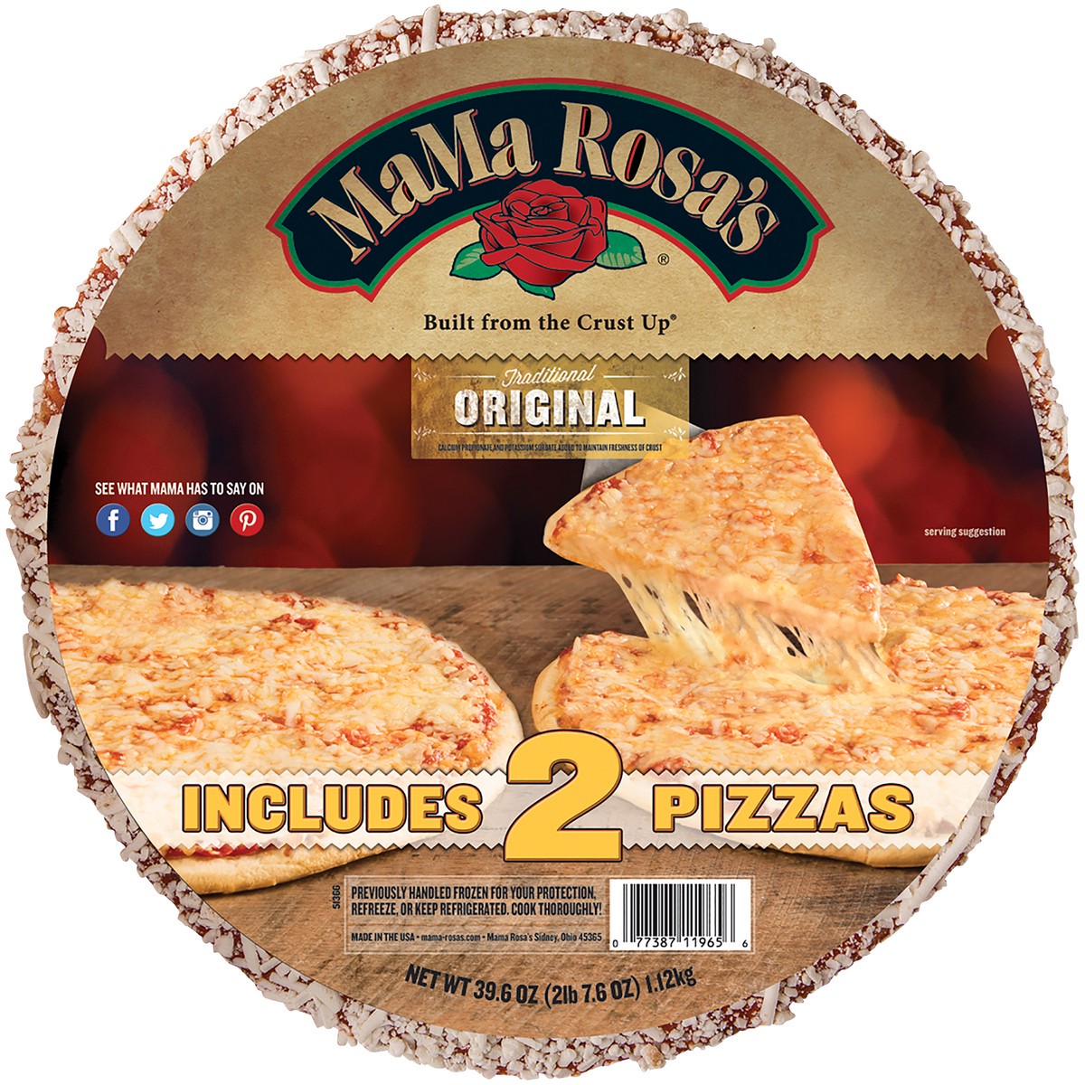 slide 1 of 6, MaMa Rosa's Traditional Original Pizzas 2 ct Box, 39.6 oz