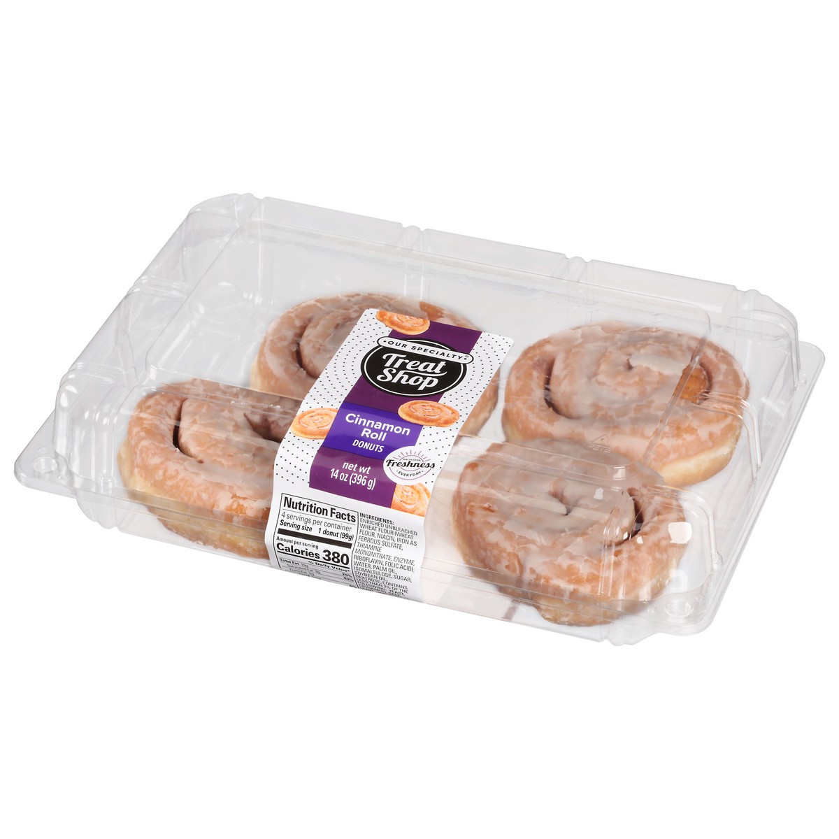 slide 7 of 9, Our Specialty Treat Shop Cinnamon Roll Donuts 14 oz, 14 oz