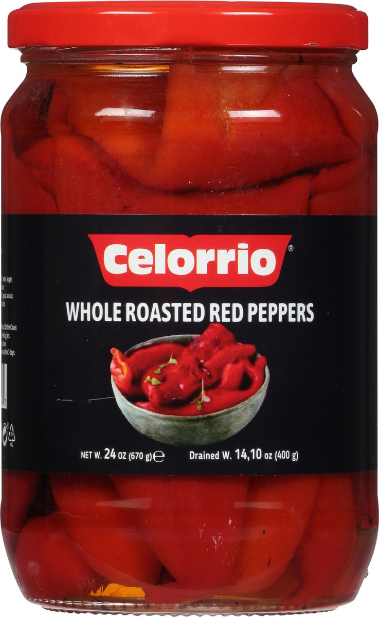 slide 9 of 9, Celorrio Whole Roasted Red Peppers 24 oz, 24 oz