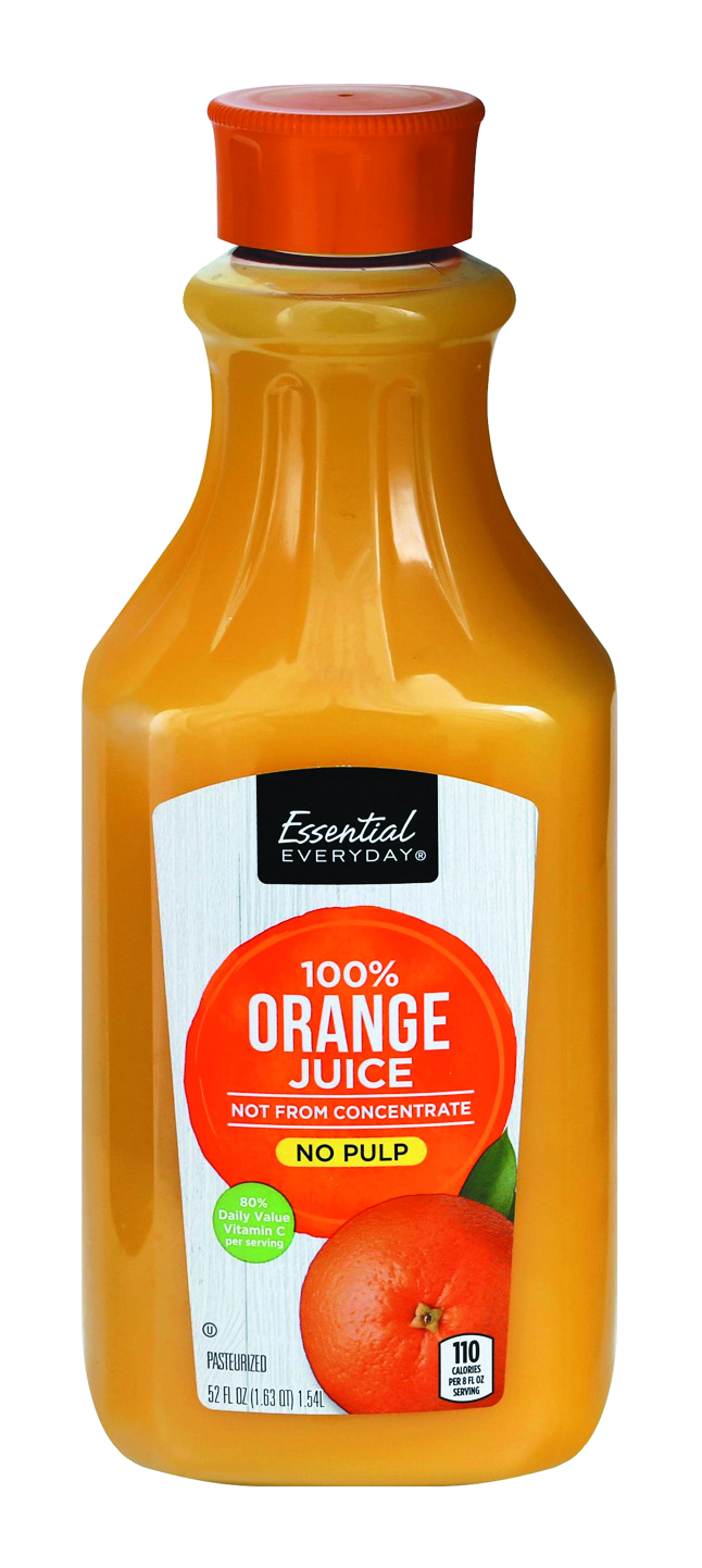 slide 1 of 1, Essential Everyday 100% Orange Juice (No Pulp) - 52 fl oz, 52 fl oz