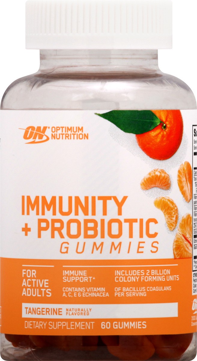 slide 9 of 9, ON Gummies Tangerine Immune + Pribiotic 60 ea, 60 ct