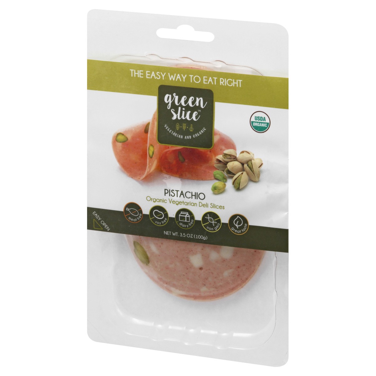 slide 8 of 12, Green Slice Organic Vegetarian Pistachio Deli Slices 3.5 oz, 3.5 oz