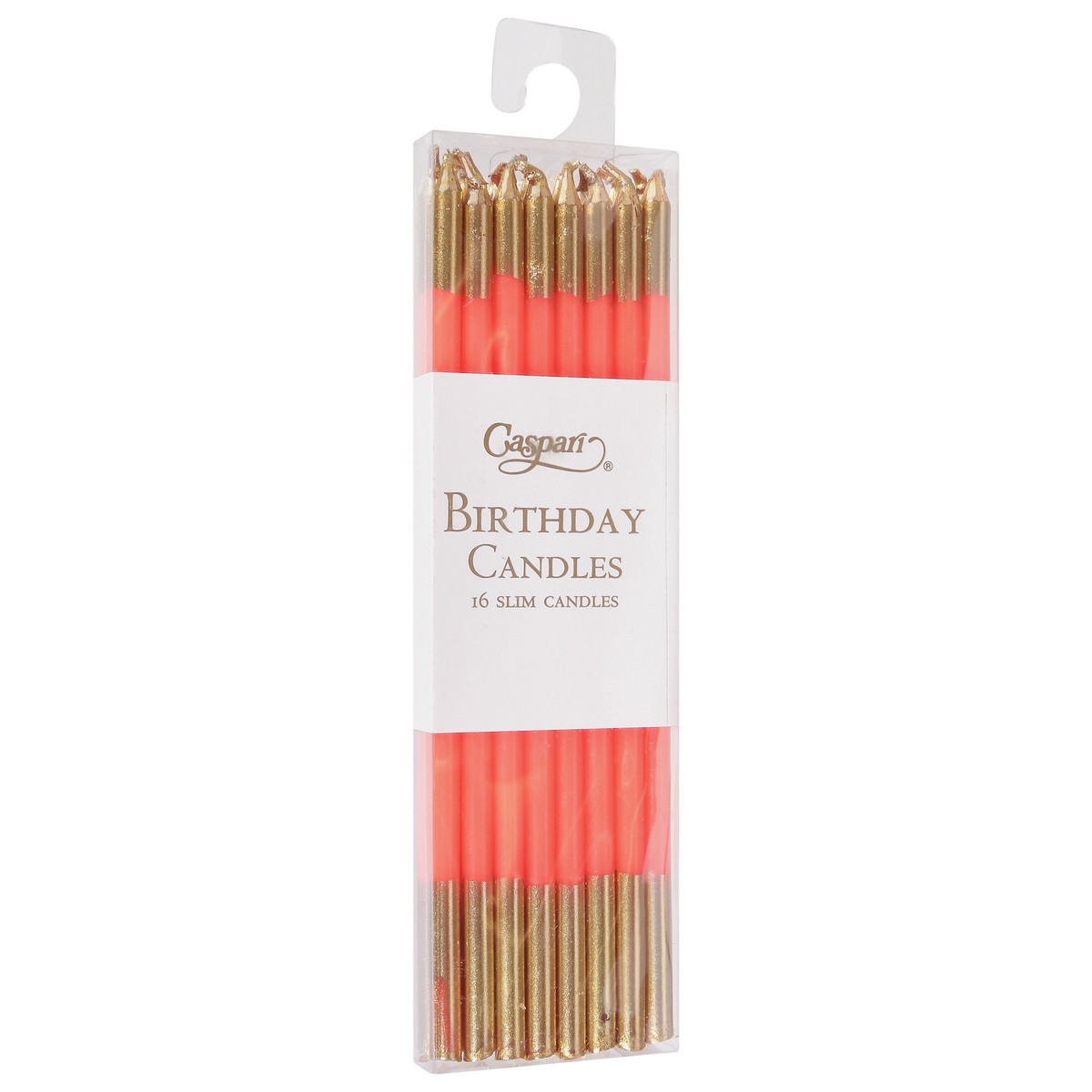 slide 7 of 11, Caspari Slims Orange/Gold Birthday Candles 16 ea, 1 ct