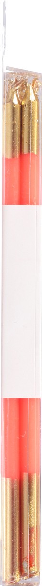 slide 6 of 11, Caspari Slims Orange/Gold Birthday Candles 16 ea, 1 ct