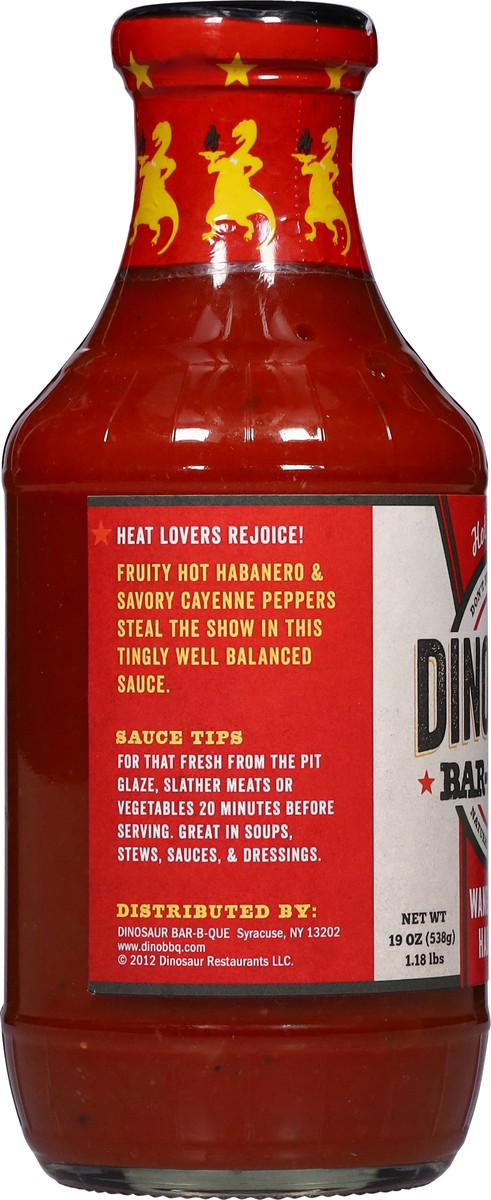 slide 7 of 13, Dinosaur Bar-B-Que Hot & Spicy Wango Tango Habanero Sauce 19 oz, 19 oz