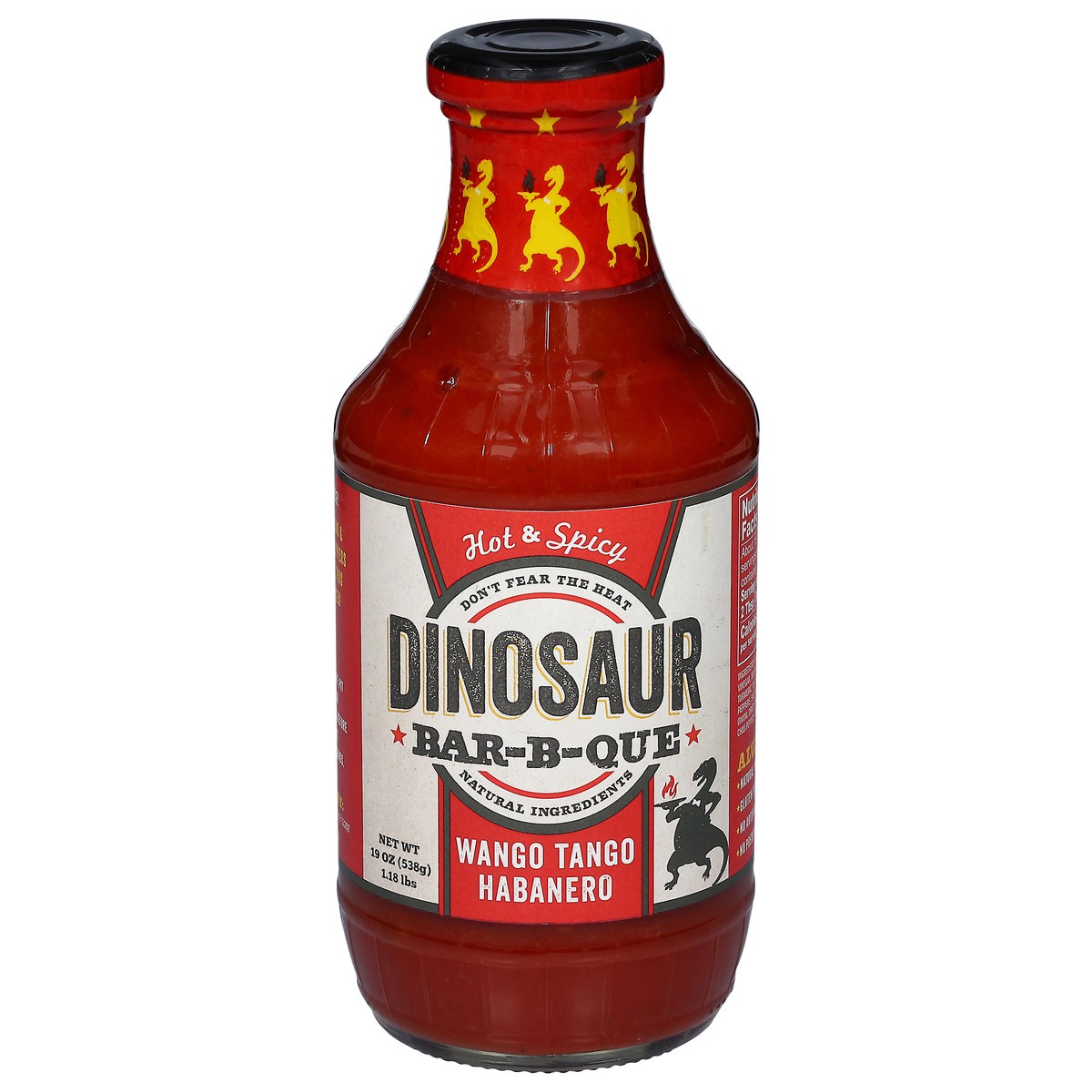 slide 3 of 13, Dinosaur Bar-B-Que Hot & Spicy Wango Tango Habanero Sauce 19 oz, 19 oz